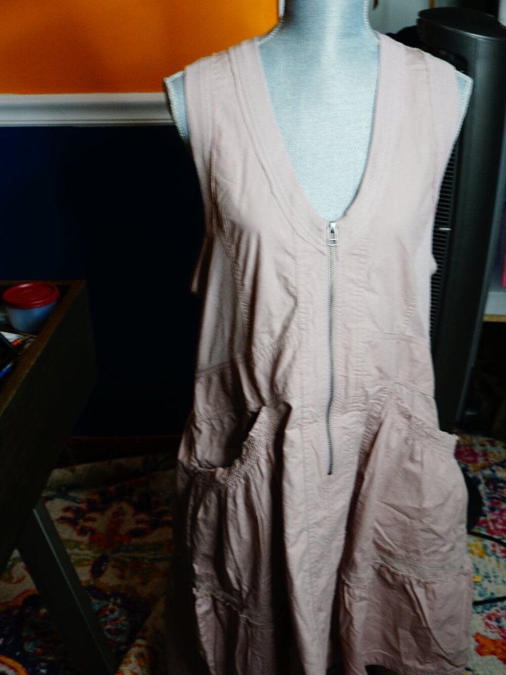 Daily Practice by Anthropologie Halter Dress with Pockets Size L NWT